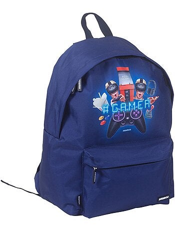 Mochila infantil gamer player newmoji 43 cm – 1 compartimento con cremallera