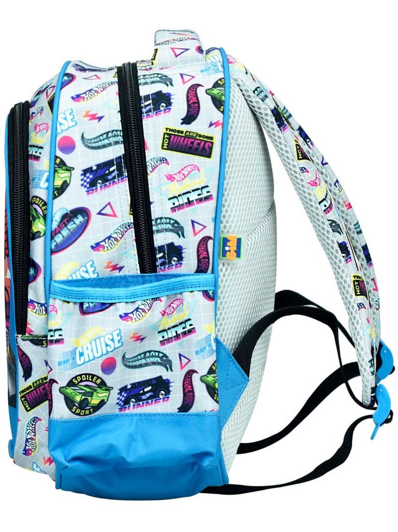 Mochila infantil hot wheels flame runner de poliéster estampado Azul Rosa claro Gris - Kiabi