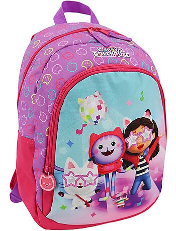 Mochila infantil la casa de muñecas de gabby con ambiente disco 38 cm
