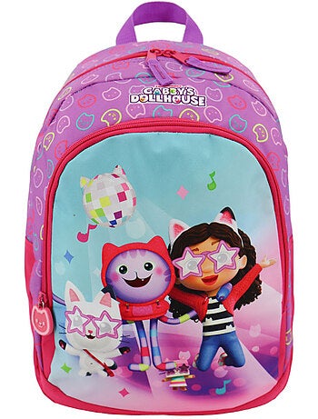 Mochila infantil la casa de muñecas de gabby con ambiente disco 38 cm