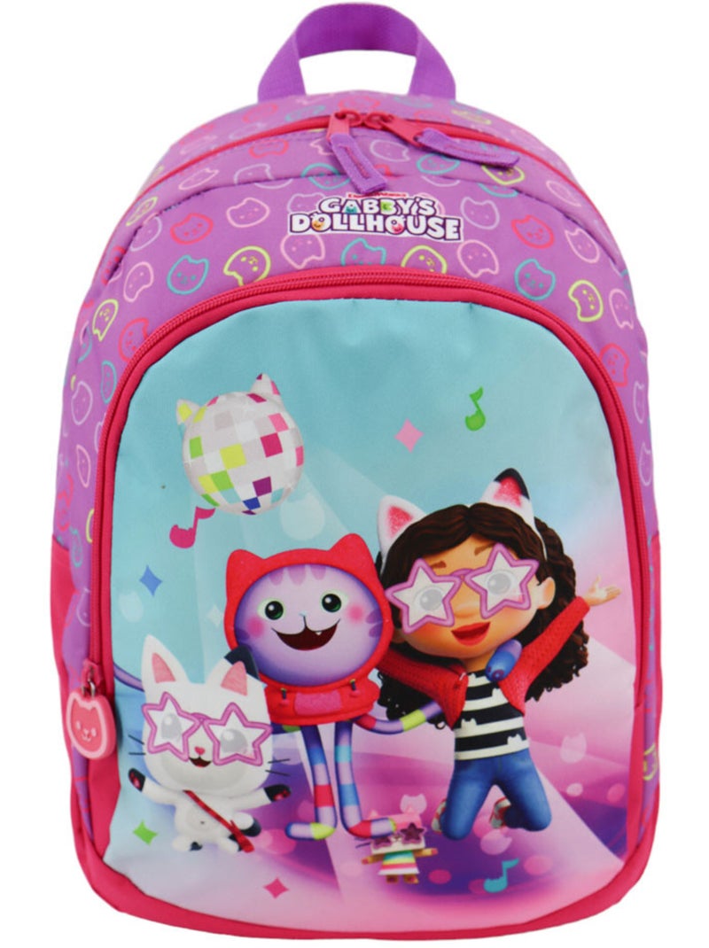 Mochila infantil la casa de muñecas de gabby con ambiente disco 38 cm Blanco Rosa oscuro - Kiabi