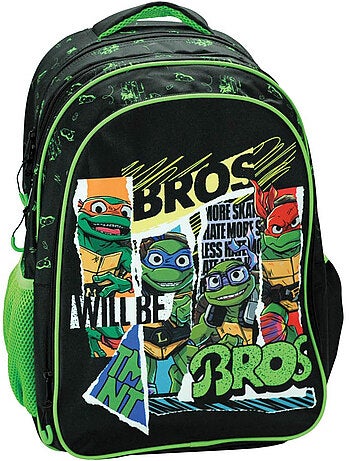 Mochila infantil las tortugas ninja de poliéster estampado 43 cm