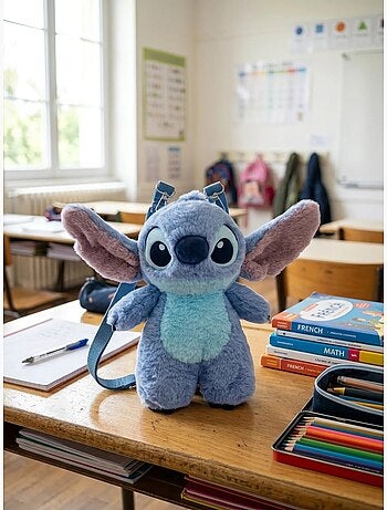 Mochila infantil maternal peluche 3d stitch disney