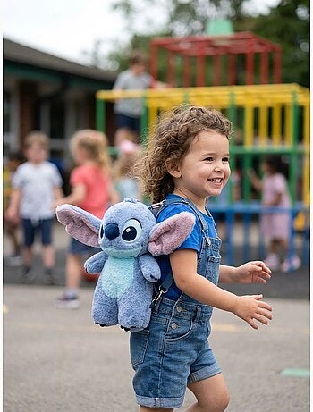 Mochila infantil maternal peluche 3d stitch disney
