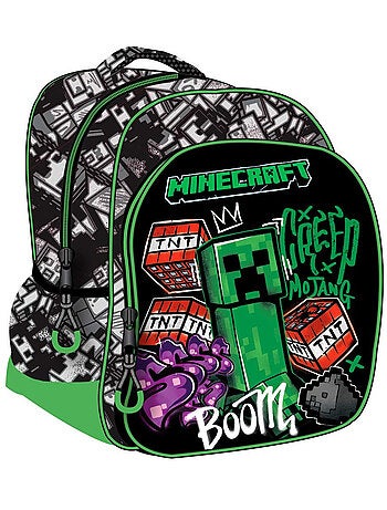 Mochila infantil minecraft metro art de tejido sintético estampado