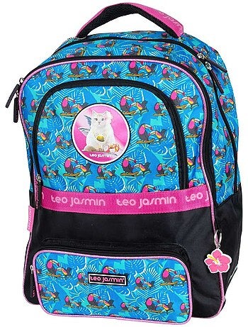 Mochila infantil motivo gato jasmine – 2 compartimentos 42 cm teo jasmin