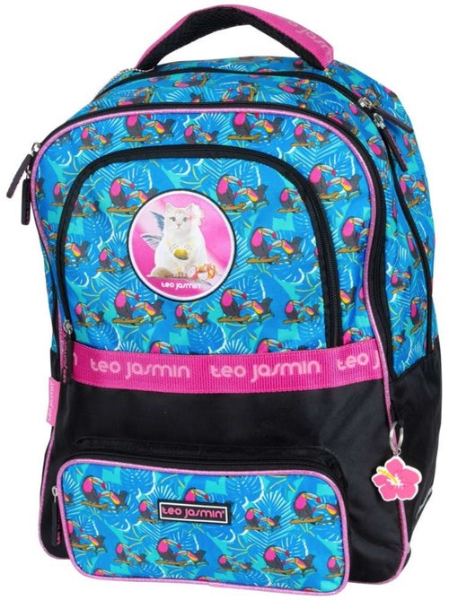 Mochila infantil motivo gato jasmine – 2 compartimentos 42 cm teo jasmin - Kiabi