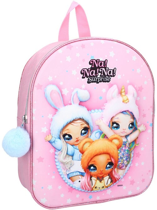 Mochila infantil na! Na! Na! Surprise 31 cm con pompón - Kiabi Mochila infantil na! Na! Na! Surprise 31 cm con pompón - Kiabi