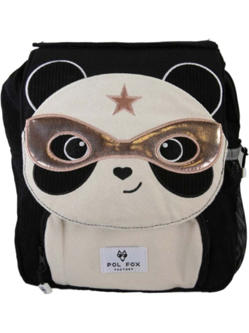 Mochila infantil niña pol fox panda reversible para preescolar - negro y blanco Negro - Kiabi