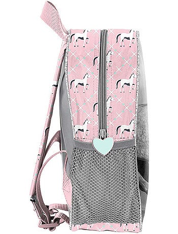 Mochila infantil paso de lona efecto canvas con motivo de caballo 3d