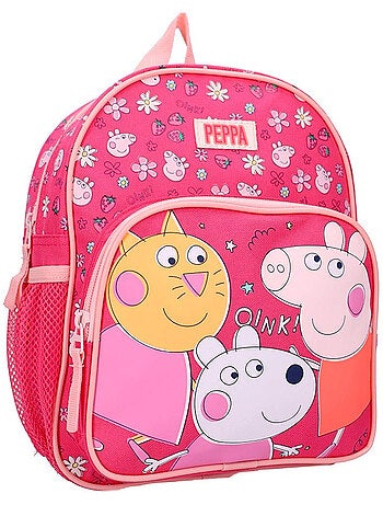 Mochila infantil 'peppa pig' oink 29 cm cremalleras bolsillos de malla