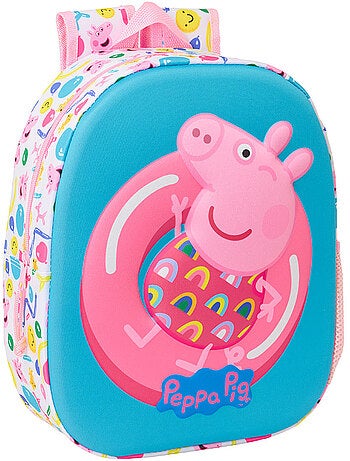 Mochila infantil peppa pig pool party con efecto 3d de espuma