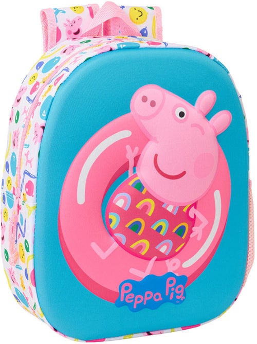 Mochila infantil peppa pig pool party con efecto 3d de espuma - Kiabi