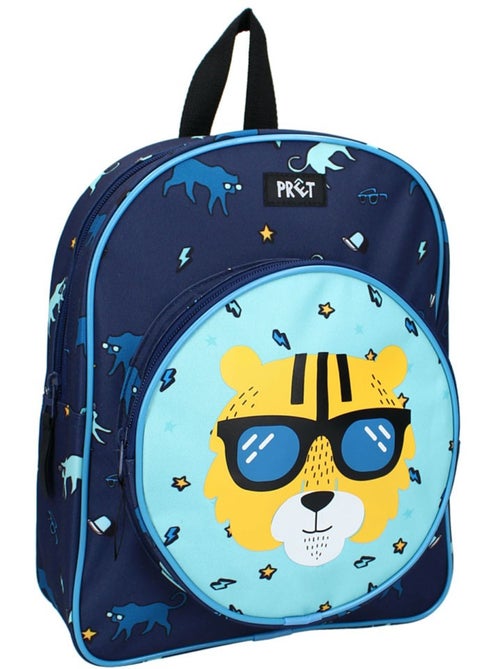 Mochila infantil pret 'tiger' azul marino 30 cm bolsillo con cremallera - Kiabi Mochila infantil pret 'tiger' azul marino 30 cm bolsillo con cremallera - Kiabi