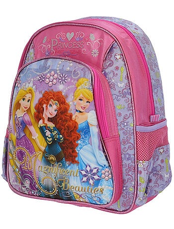 Mochila infantil princesas disney de poliéster satinado estampado 38 cm