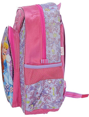 Mochila infantil princesas disney de poliéster satinado estampado 38 cm