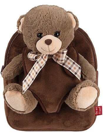 Mochila infantil reversible de peluche oso marrón – cmp