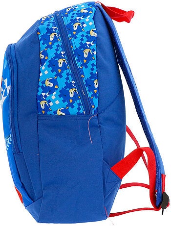 Mochila infantil sonic con bolsillo con cremallera 38 cm