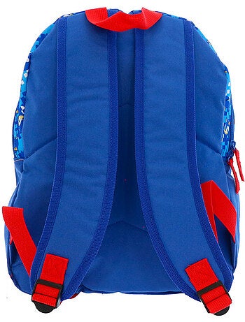 Mochila infantil sonic con bolsillo con cremallera 38 cm