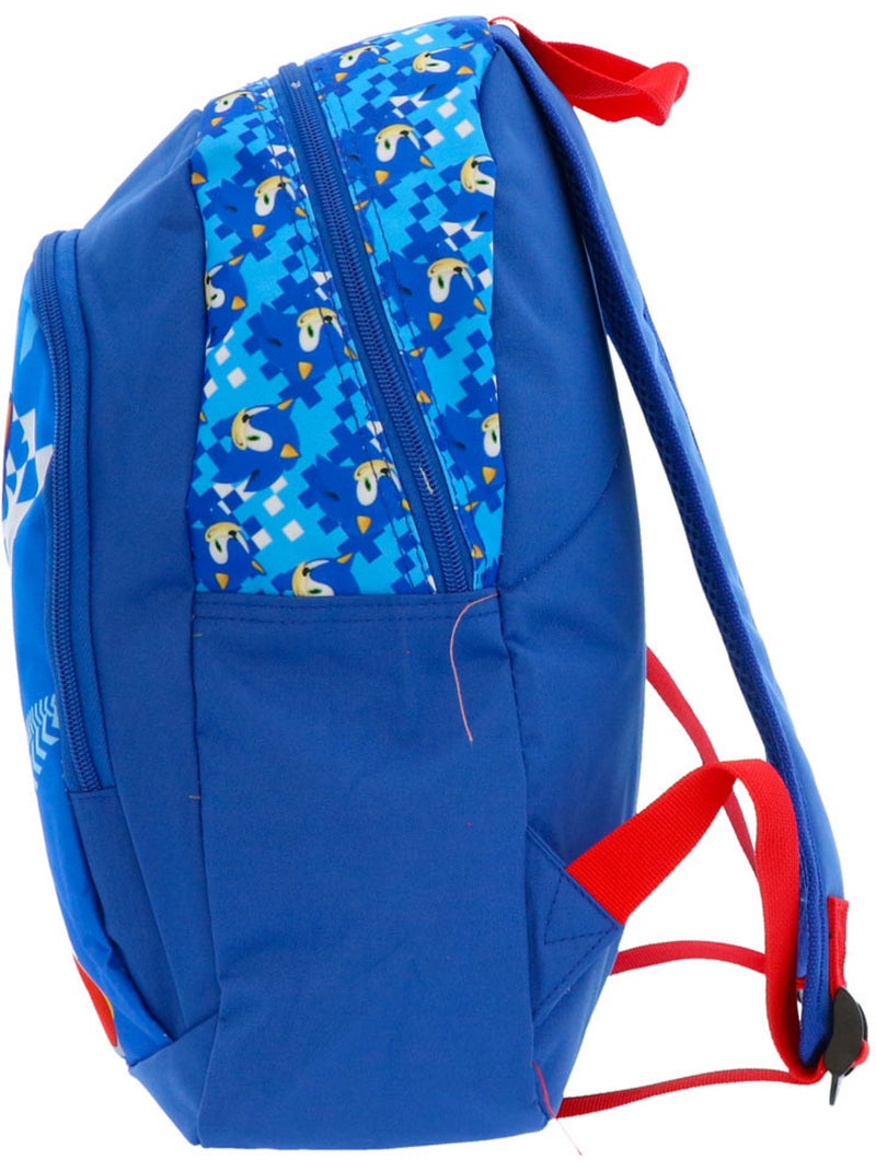 Mochila infantil sonic con bolsillo con cremallera 38 cm Azul - Kiabi