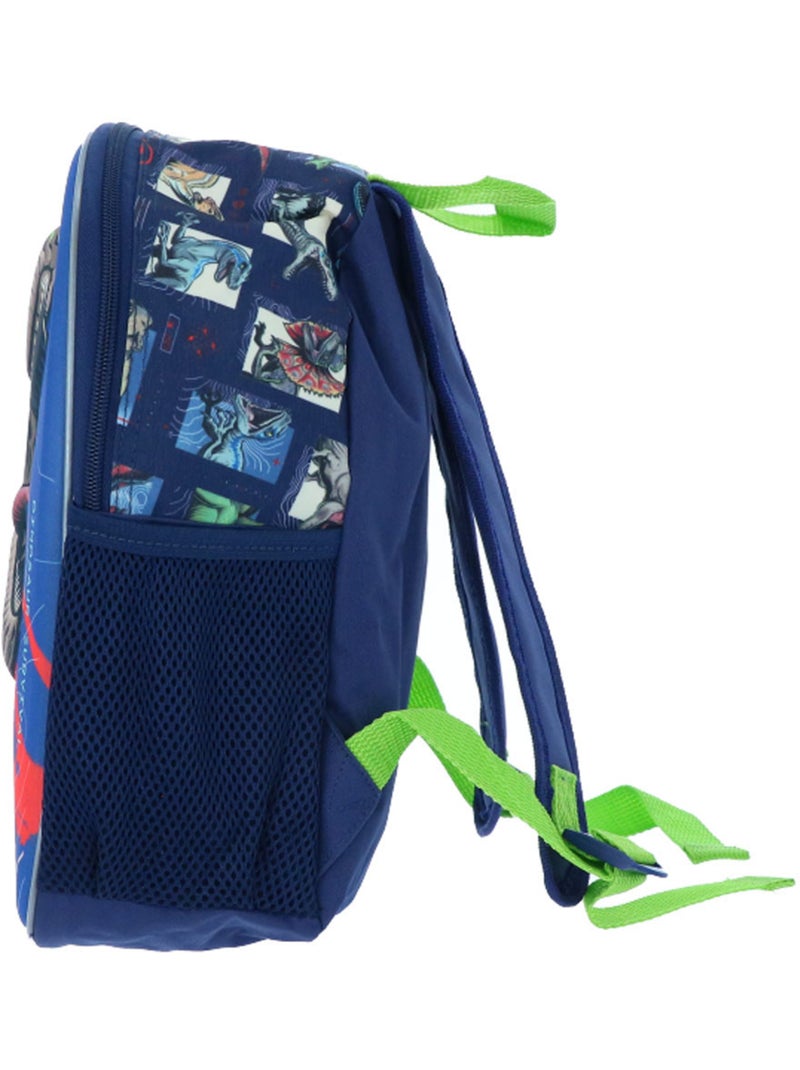 Mochila infantil t-rex 3d de materiales resistentes Azul marino/Naranja fluorescente - Kiabi