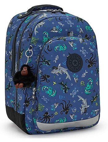 Mochila kipling class room 43 cm undersea party con compartimento 15
