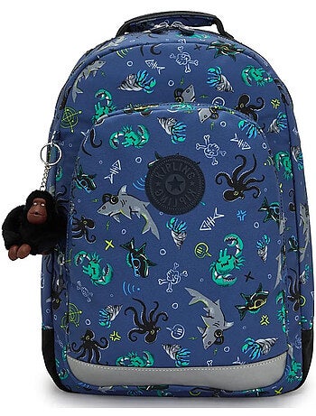 Mochila kipling class room 43 cm undersea party con compartimento 15