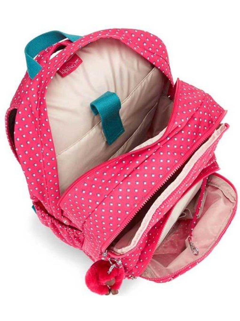 Mochila kipling hahnee motivo lunares 2 compartimentos con cremallera 47 cm Rosa - Kiabi
