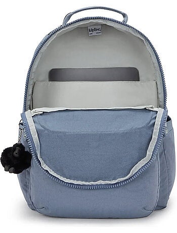 Mochila kipling seoul blue stone 44 cm - compartimento protector para ordenador