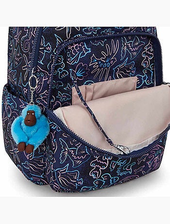 Mochila kipling seoul college extra disco fish 44 cm - bolsillo para ordenador