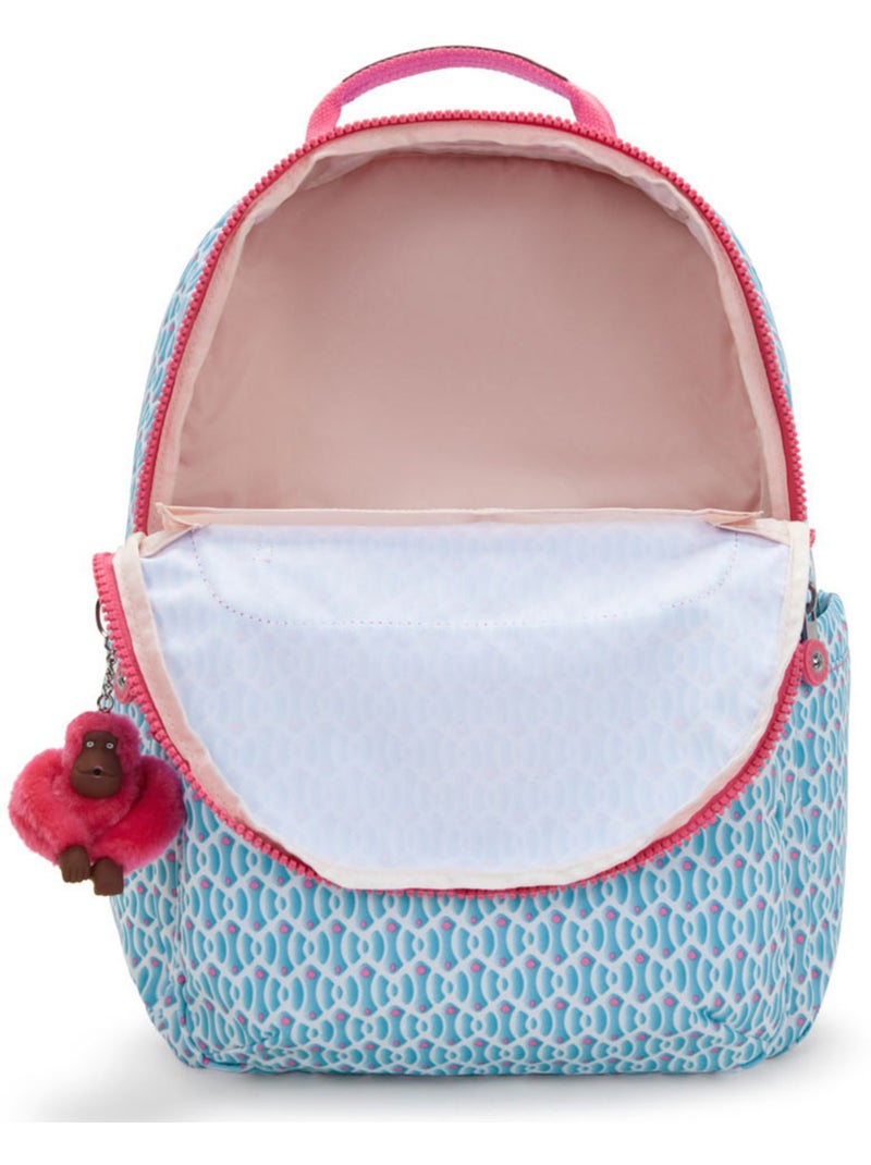 Mochila kipling seoul lap 44 cm con bolsillo para ordenador - color dreamy geo combo Azul Rosa - Kiabi