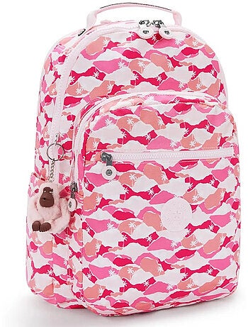 Mochila kipling seoul lap 44 cm con bolsillo para ordenador - color pink palm