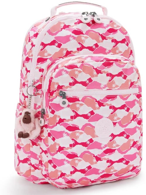 Mochila kipling seoul lap 44 cm con bolsillo para ordenador - color pink palm - Kiabi Mochila kipling seoul lap 44 cm con bolsillo para ordenador - color pink palm - Kiabi
