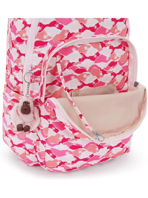 Mochila kipling seoul lap 44 cm con bolsillo para ordenador - color pink palm - Kiabi Mochila kipling seoul lap 44 cm con bolsillo para ordenador - color pink palm - Kiabi
