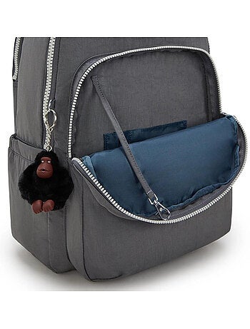 Mochila kipling seoul lap back to grey 44 cm - bolsillo para ordenador