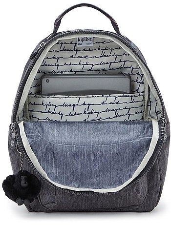 Mochila kipling seoul s active denim 35 cm - con bolsillo protector para tableta