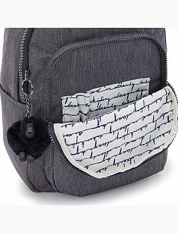 Mochila kipling seoul s active denim 35 cm - con bolsillo protector para tableta