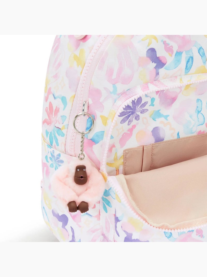 Mochila kipling seoul s aqua sea 35 cm - con compartimento para tableta Blanco Rosa Azul - Kiabi
