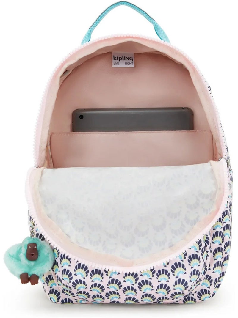 Mochila kipling seoul s coquillages 35 cm - con bolsillo para tableta Azul Rosa - Kiabi