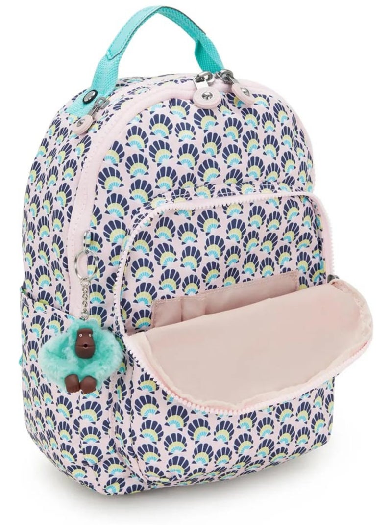 Mochila kipling seoul s coquillages 35 cm - con bolsillo para tableta Azul Rosa - Kiabi