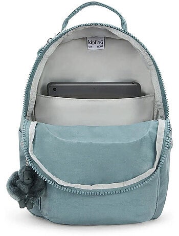 Mochila kipling seoul s relaxed grey 35 cm - con bolsillo protector para tableta