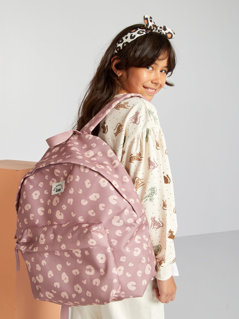 Mochila leopardo ROSA - Kiabi