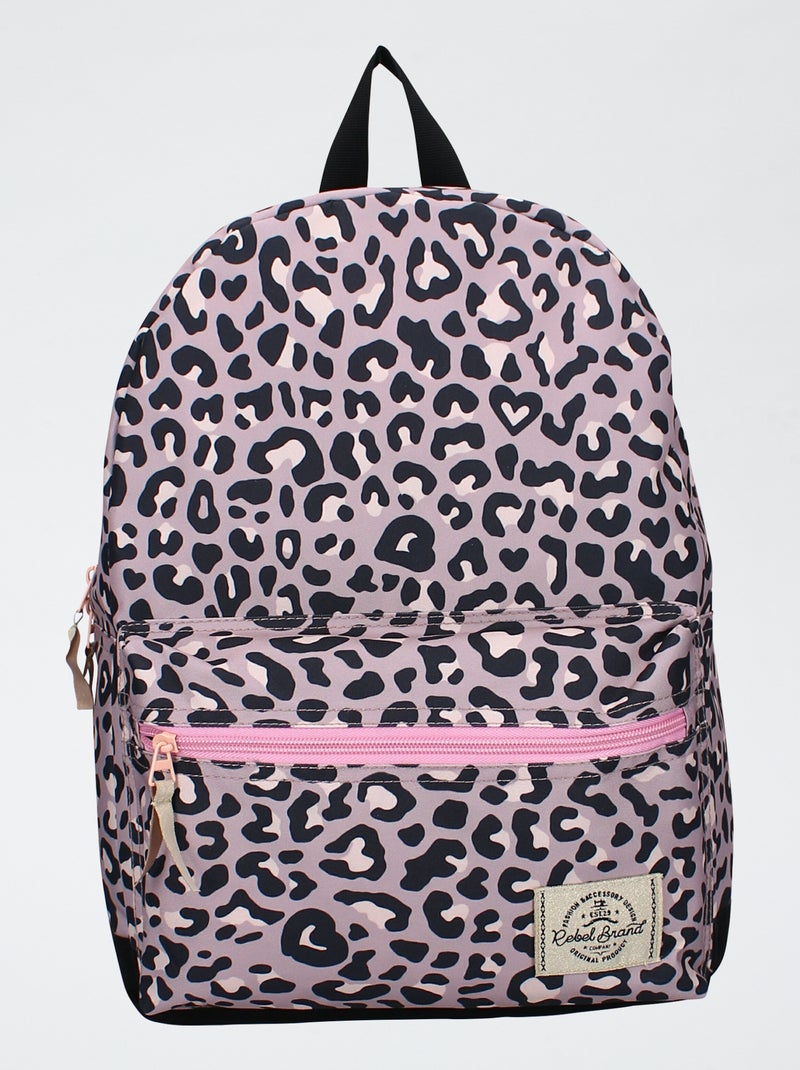Mochila leopardo Rosa - Kiabi
