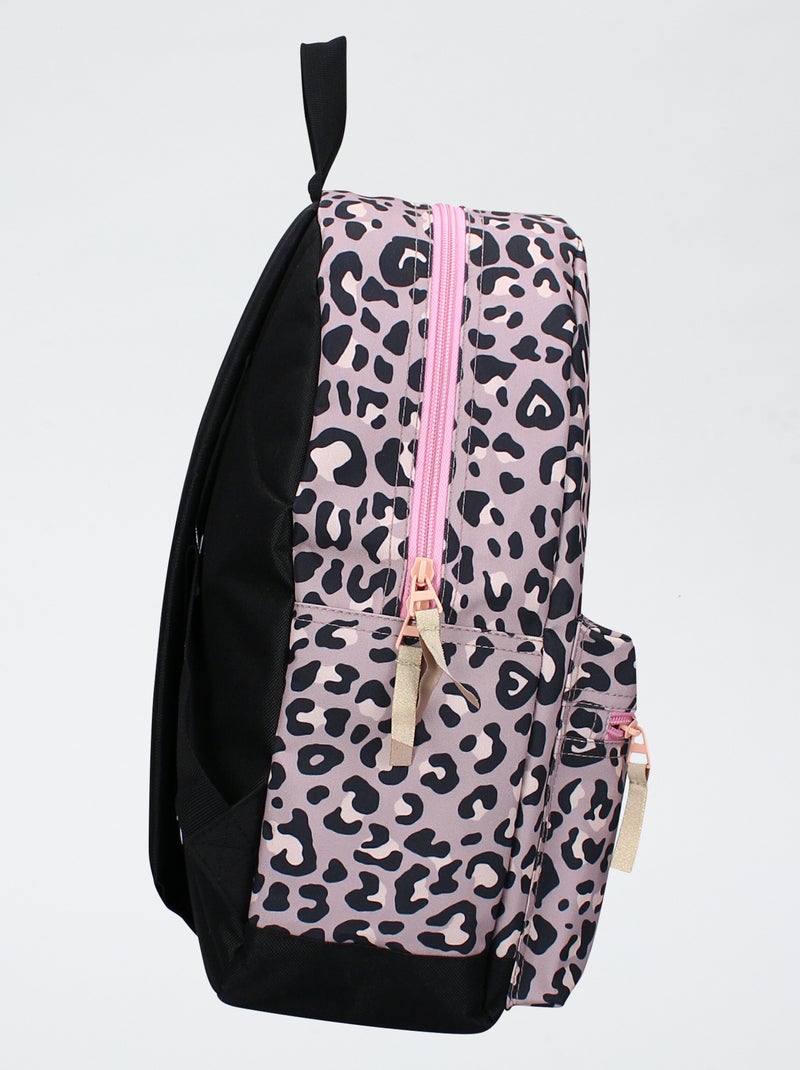 Mochila leopardo Rosa - Kiabi