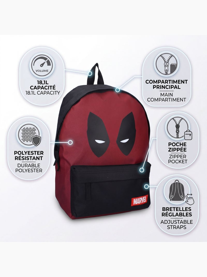 Mochila Marvel Deadpool Encore Time 204-00614 DEADPOOL Rojo - Kiabi
