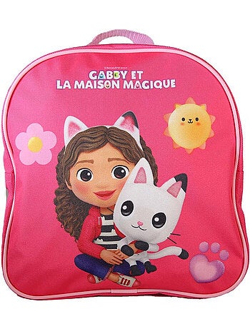 Mochila merienda infantil niña Gabby y la Casa de Muñecas 24 cm rosa 1 compartimento