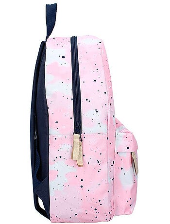 Mochila milky kiss de lona con estampado acuarela