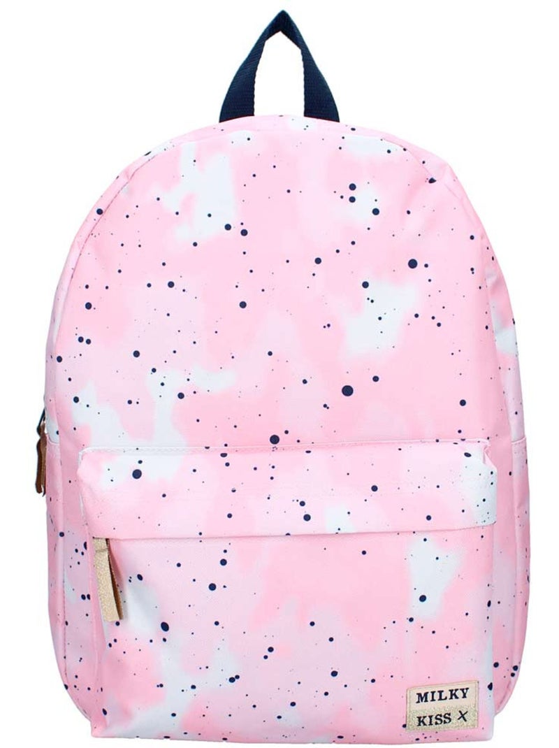 Mochila milky kiss de lona con estampado acuarela Blanco Rosa claro Azul - Kiabi