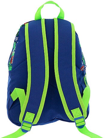 Mochila minecraft creeper 38 cm con asas verde neón
