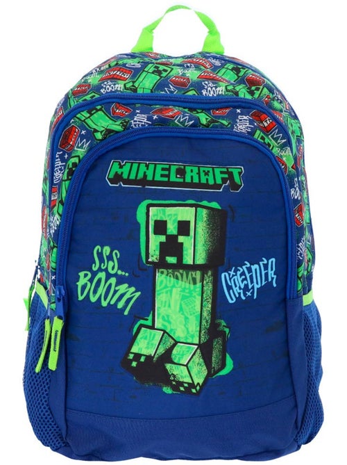 Mochila minecraft creeper boom 42 x 31 x 20 cm 2 compartimentos con cremallera - Kiabi Mochila minecraft creeper boom 42 x 31 x 20 cm 2 compartimentos con cremallera - Kiabi